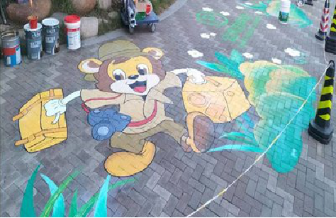 共青城夏季画地面彩绘会遇到的问题