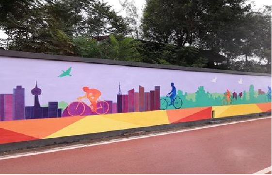 共青城墙体彩绘-围墙