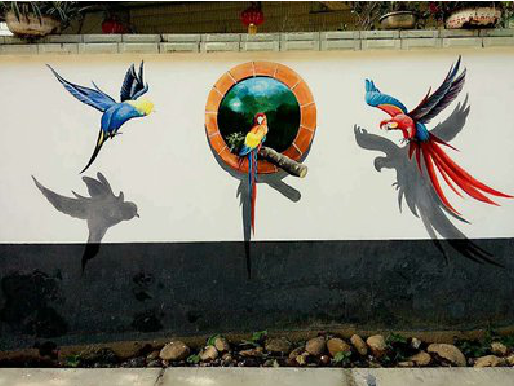 共青城视觉错位-3D墙绘设计