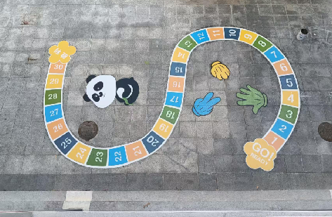 共青城地面游戏彩绘