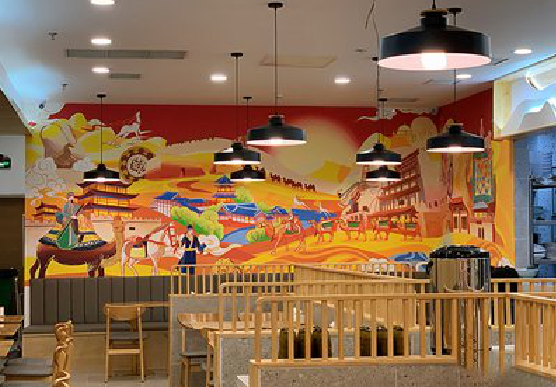 共青城商业空间彩绘介绍。