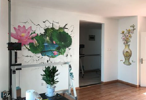 共青城墙体彩绘相比墙纸的优势。