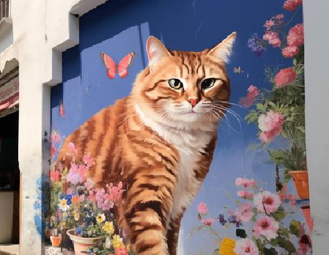 共青城自己绘制有个性的手绘墙