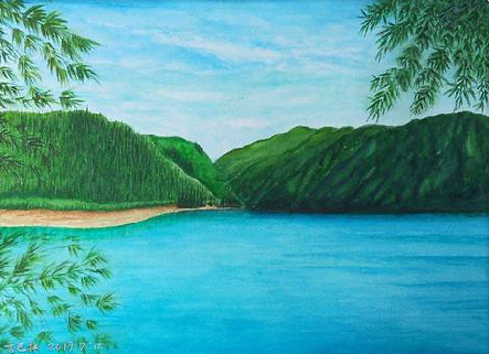 共青城在墙绘中，如何绘画绿水青山？